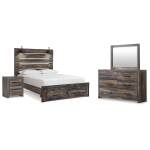 Drystan Queen Panel Storage Bed, Dresser, Mirror and Nightstand