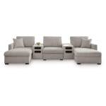 ModMax Luxe 5-Piece Double Chaise Sectional with Audio Consoles