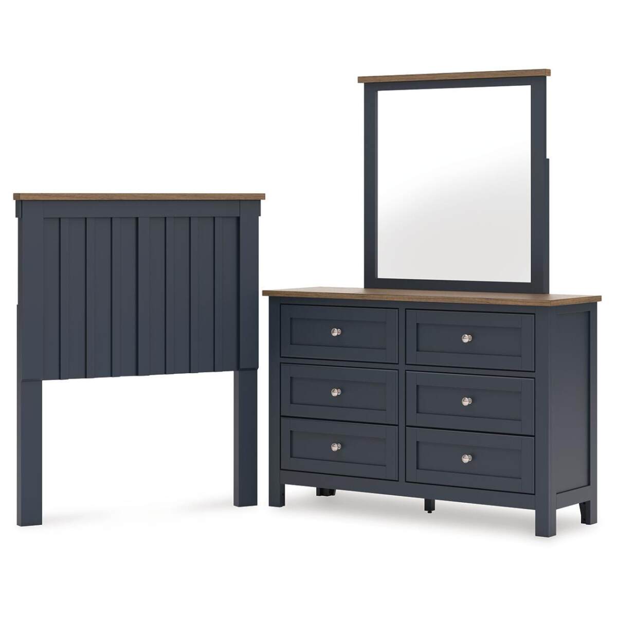 6b6a9065ccbe84c5c8533b31db03a7e0 Landocken Twin Panel Headboard, Dresser and Mirror - Image 1