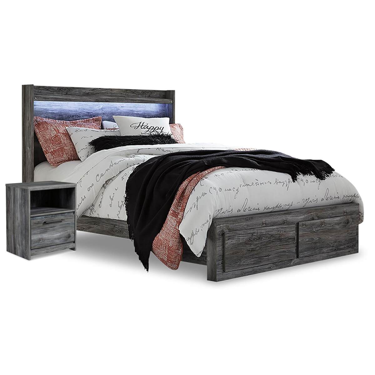 6b9d4a577c645bbadc7b90118e48d5c8 Baystorm Queen Panel Storage Bed and Nightstand - Image 1