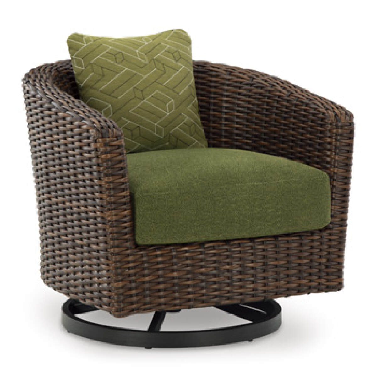 6c42f3c7996a8e0e0ae390d866e162d6 Horizon Hall Outdoor Swivel Lounge Chair with Cushion - Image 1