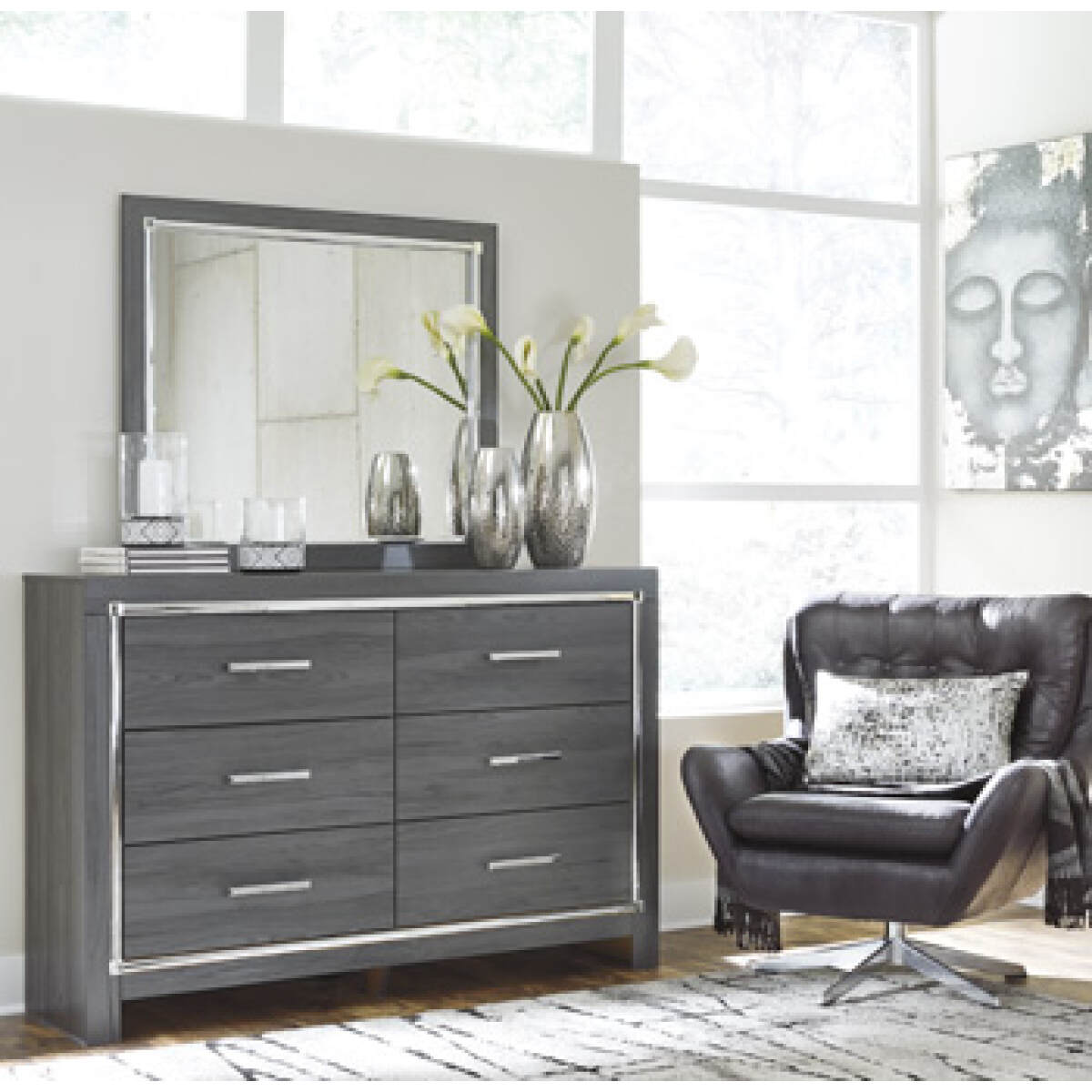 6c448c535f4e9b85b6f7aa2fbf3e60b1 Lodanna Dresser and Mirror - Image 1