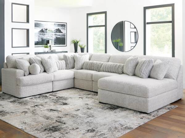Cuddle Plush 6-Piece Sectional with Chaise - Image 3