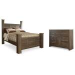 Juararo Queen Poster Bed and Dresser