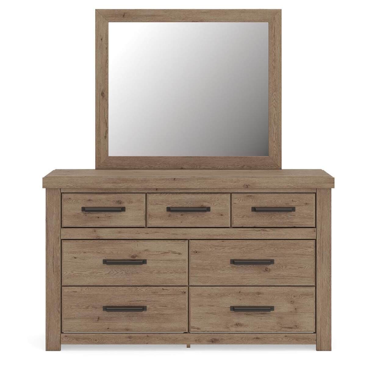 6cc799adf8b3618235bcedcf4b89fc8a Oliandon Dresser and Mirror - Image 1