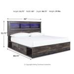 Drystan King Bookcase Storage Bed, Dresser, Mirror, Chest and 2 Nightstands - Image 13