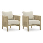Spooners Cove Outdoor Lounge Chair with Cushion (Set of 2)