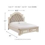 Realyn California King Upholstered Bed, Dresser, Mirror and Chest - Image 6