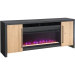 Edison 77" Fireplace Console W/ 42" Insert KEE1950SST-BLK