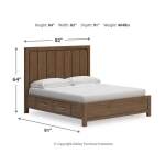 Cabalynn California King Panel Bed with Storage, Dresser and Mirror - Image 15