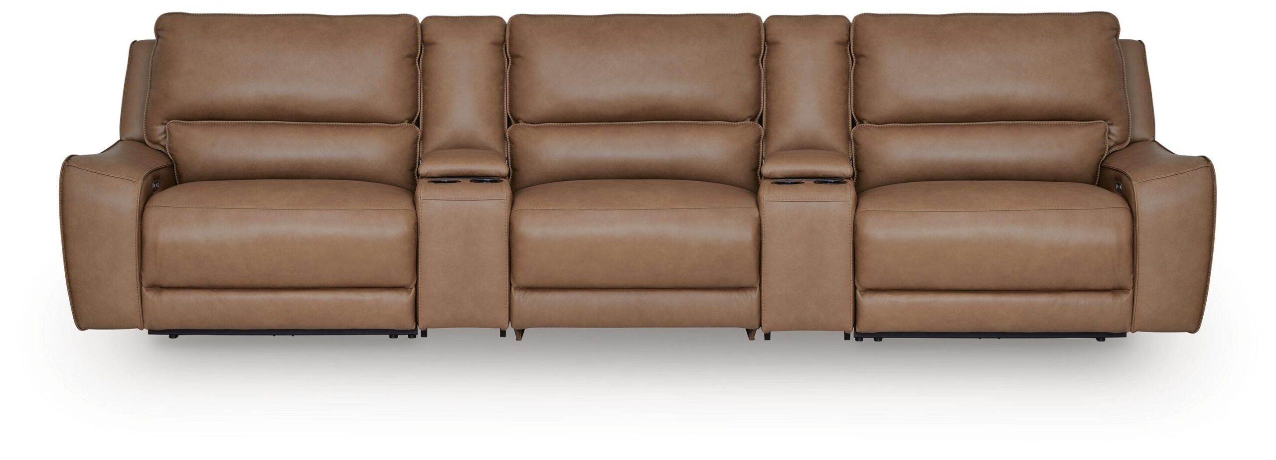 705627f1d15bc6fa8c4cb7344c31a260 DeepWakes 5-Piece Power Reclining Sectional - Image 1