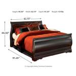 Huey Vineyard Queen Sleigh Bed with Mirrored Dresser and 2 Nightstands - Image 7