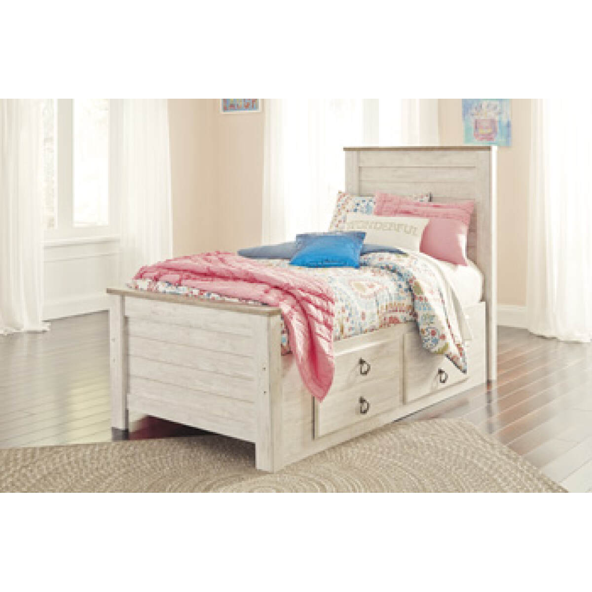 71f5cc9c62b6523fbac3fb11f6925266 Willowton Under Bed Storage with Side Rail - Image 1