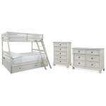 Robbinsdale Twin over Full Bunk Bed, Dresser and Chest
