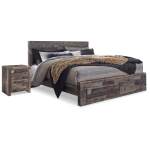 Derekson King Panel Storage Bed and 2 Nightstands - Image 2