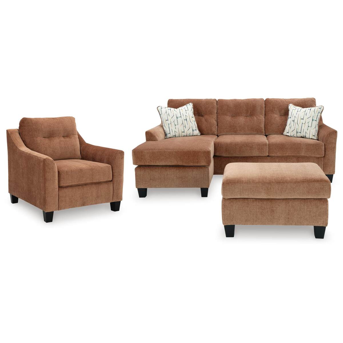 748ae682188cf9e5bc28593bd4827f39 Amity Bay Sofa Chaise, Chair, and Ottoman - Image 1