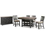 Tyler Creek Counter Height Dining Table and 4 Barstools with Server - Image 3