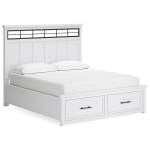 Ashbryn California King Panel Storage Bed, Dresser and Mirror - Image 3