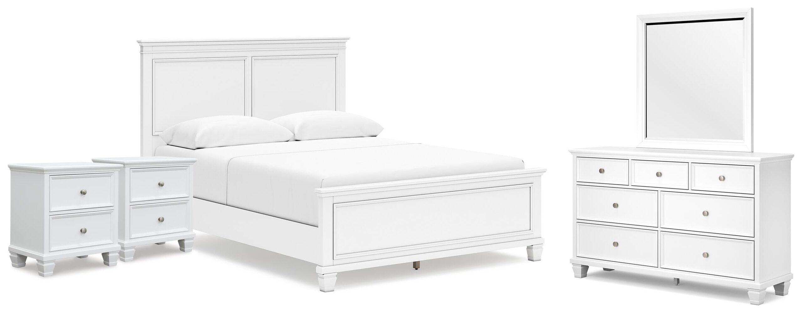 75e7bbcd66f2f0d665201406401bdee9 Fortman Queen Panel Bed, Dresser, Mirror and 2 Nightstands - Image 1