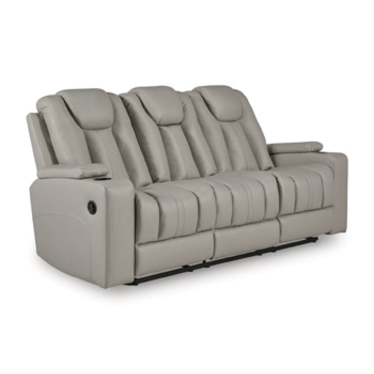 76a610b8f6d3c91276f1d7abe879921d Elevate Edges Reclining Sofa with Drop Down Table - Image 1