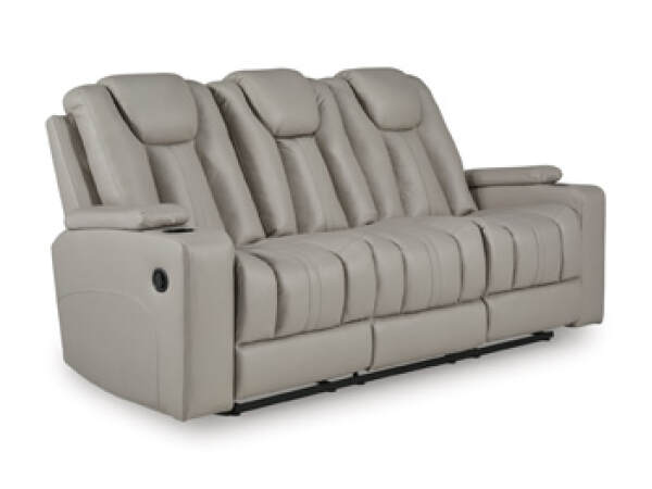 Elevate Edges Reclining Sofa with Drop Down Table