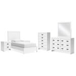 Binterglen Twin Panel Bed, Dresser, Mirror, Chest and 2 Nightstands - Image 2