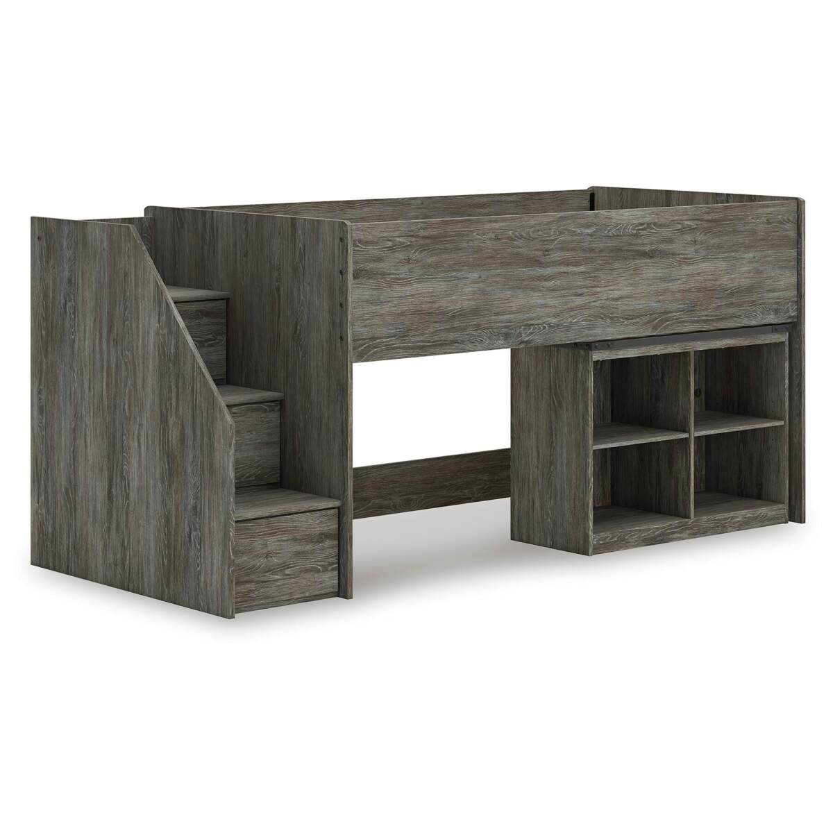 77d485ed9a83532e571c2184e5099112 Frandern Twin Loft Bed with Bookcase Storage - Image 1