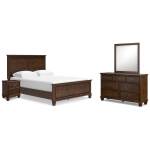 Danabrin Queen Panel Bed, Dresser, Mirror and Nightstand