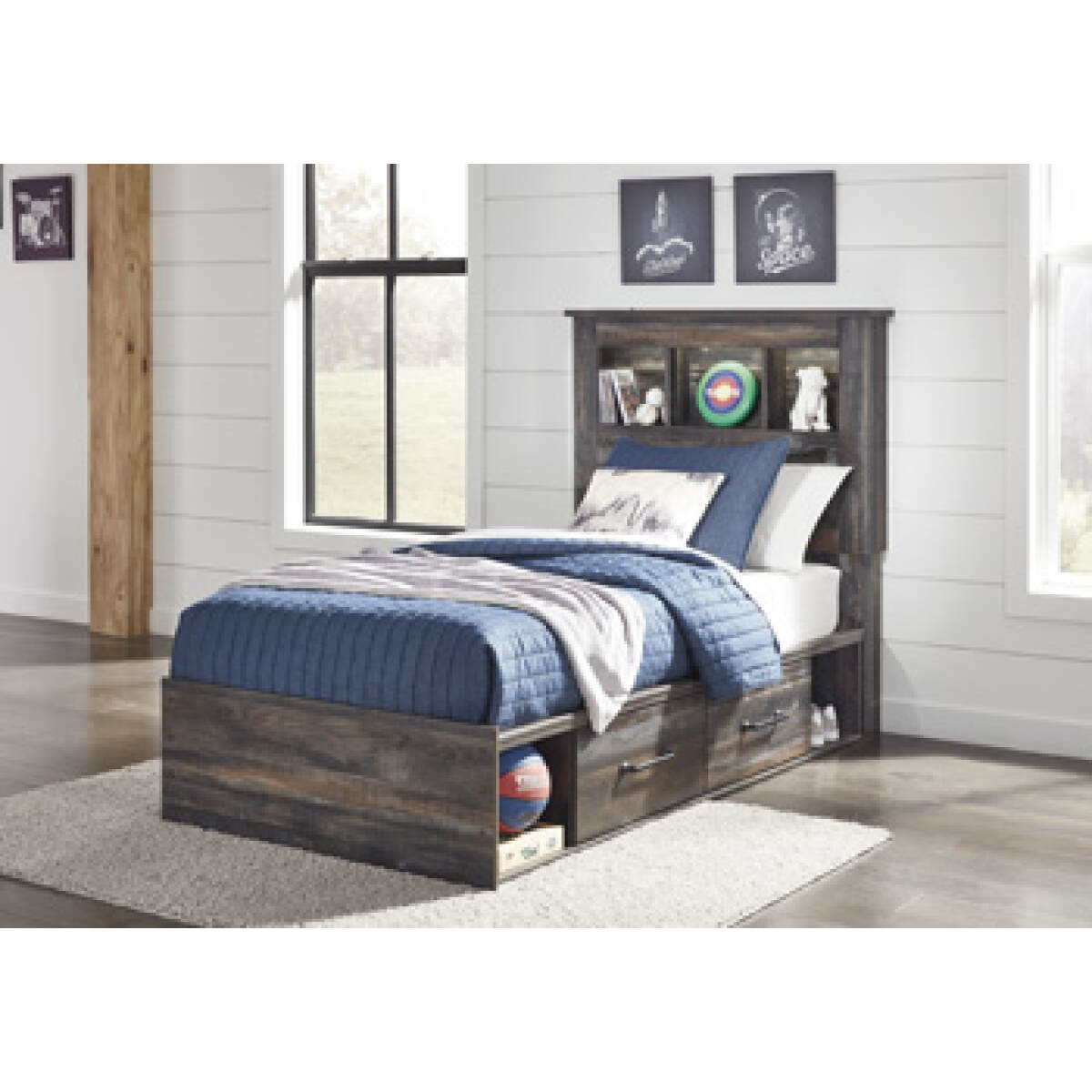 79606935560c19f816fea6e9fd29202d Drystan Twin/Full Side Storage with Rails - Image 1