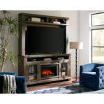 Sawyer 79" Fireplace Console & Hutch MO1250H-MBL - Image 3
