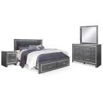Lodanna King Storage Bed, Dresser, Mirror and 2 Nightstands