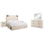 Cambeck King Panel Bed with 2 Side Storage, Dresser, Mirror, and Nightstand - Image 2
