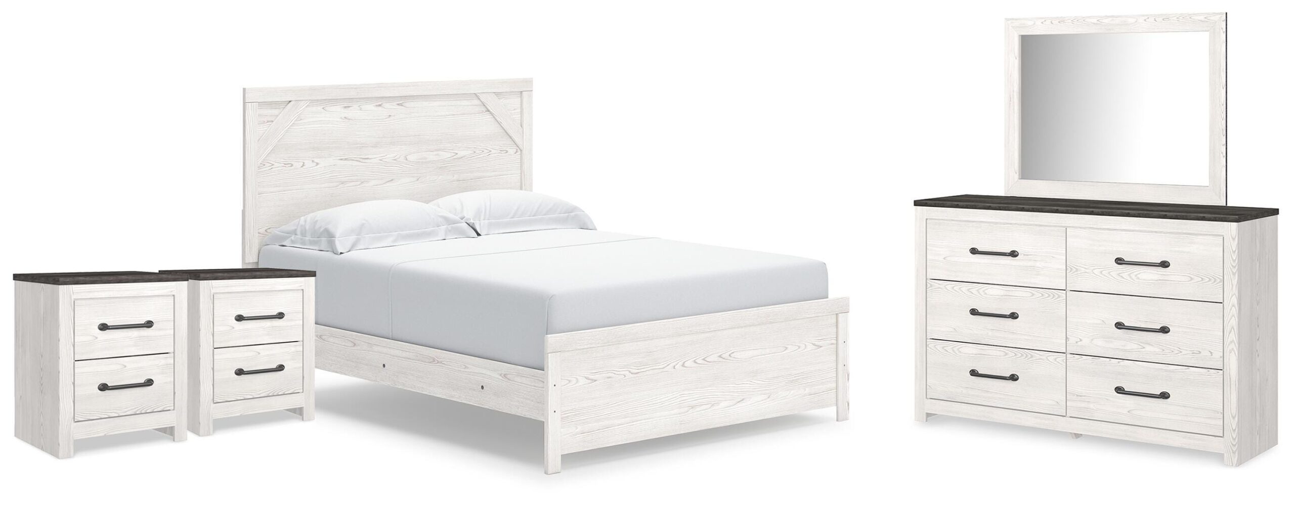 7a9d5589314343dcb97b4835ed1463a0 Gerridan Queen Panel Bed, Dresser, Mirror and 2 Nightstands - Image 1