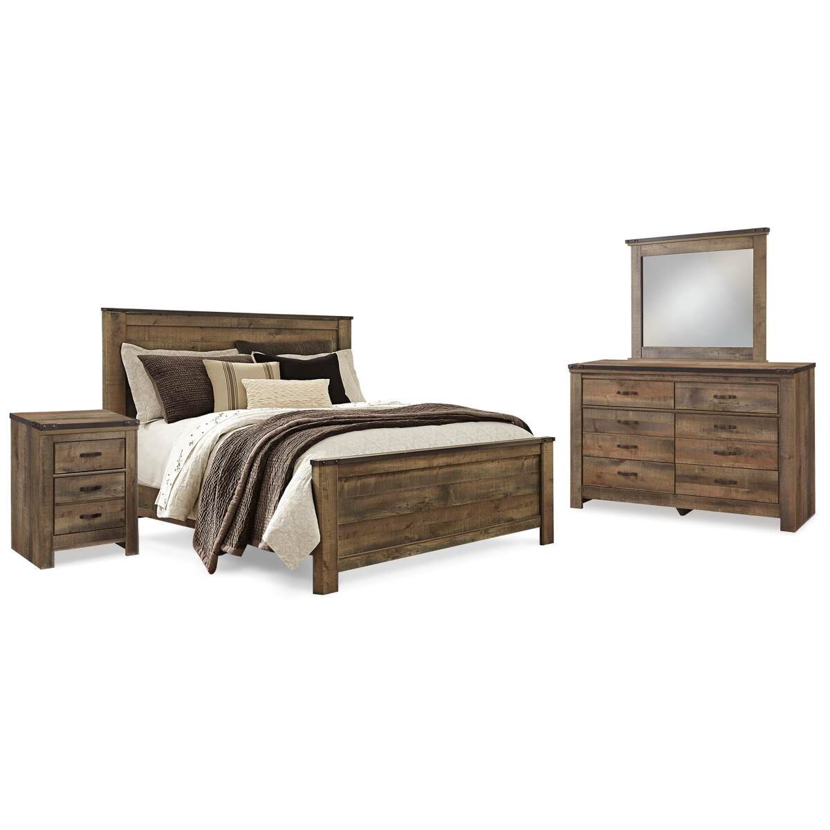 7b0c50ec680534aac46cda4d2dad3f92 Trinell Queen Panel Bed, Dresser, Mirror and Nightstand - Image 1