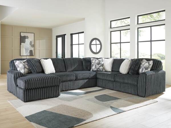 Midnight-Madness 4-Piece Sectional with Chaise - Image 3