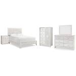 Paxberry Queen Panel Bed, Dresser, Mirror, Chest and Nightstand