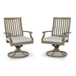 Rainier Ranch Outdoor Swivel Chair with Cushion (Set of 2)