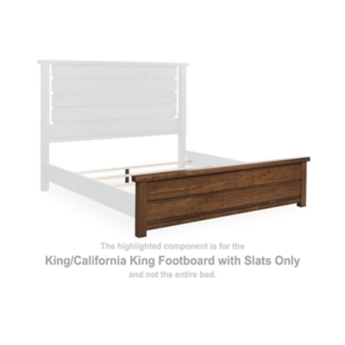 7bd9cbe3f857157ee1ecde27df0b2f75 Kristiland King/California King Footboard with Slats - Image 1