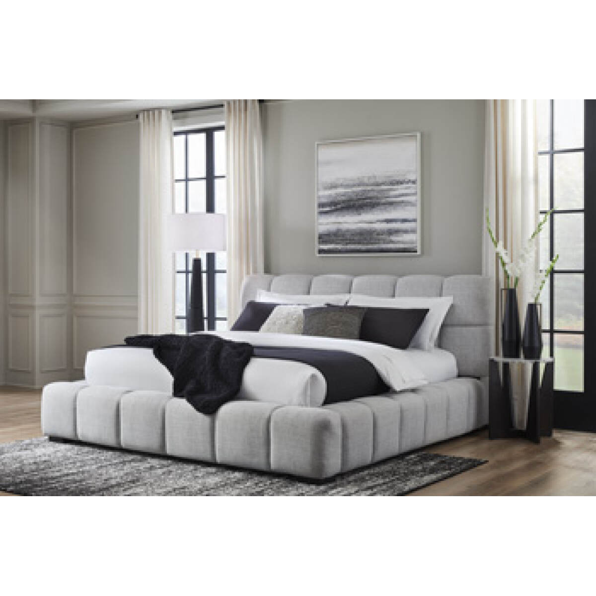 7be30ab65357609daa8c62d79ec5d447 Grendusk California King Upholstered Rails - Image 1