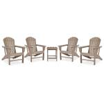 Sundown Treasure 4 Adirondack Chairs and Outdoor End Table