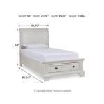 Robbinsdale Twin Sleigh Storage Bed - Image 7