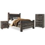 Wynnlow Queen Poster Bed, Chest and 2 Nightstands