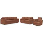 Modmax 3-Piece Sectional Sofa, 2-Piece Sectional Loveseat and Swivel Glider Recliner