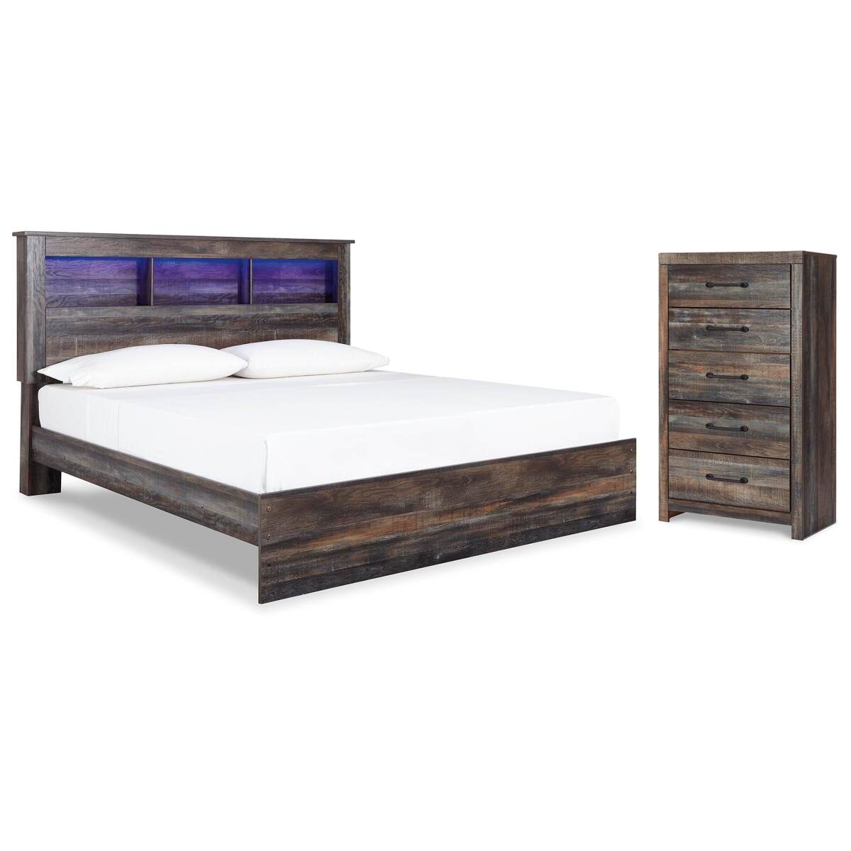 7d32416f2b69329af3334c265ac49d73 Drystan King Panel Bed and Chest - Image 1