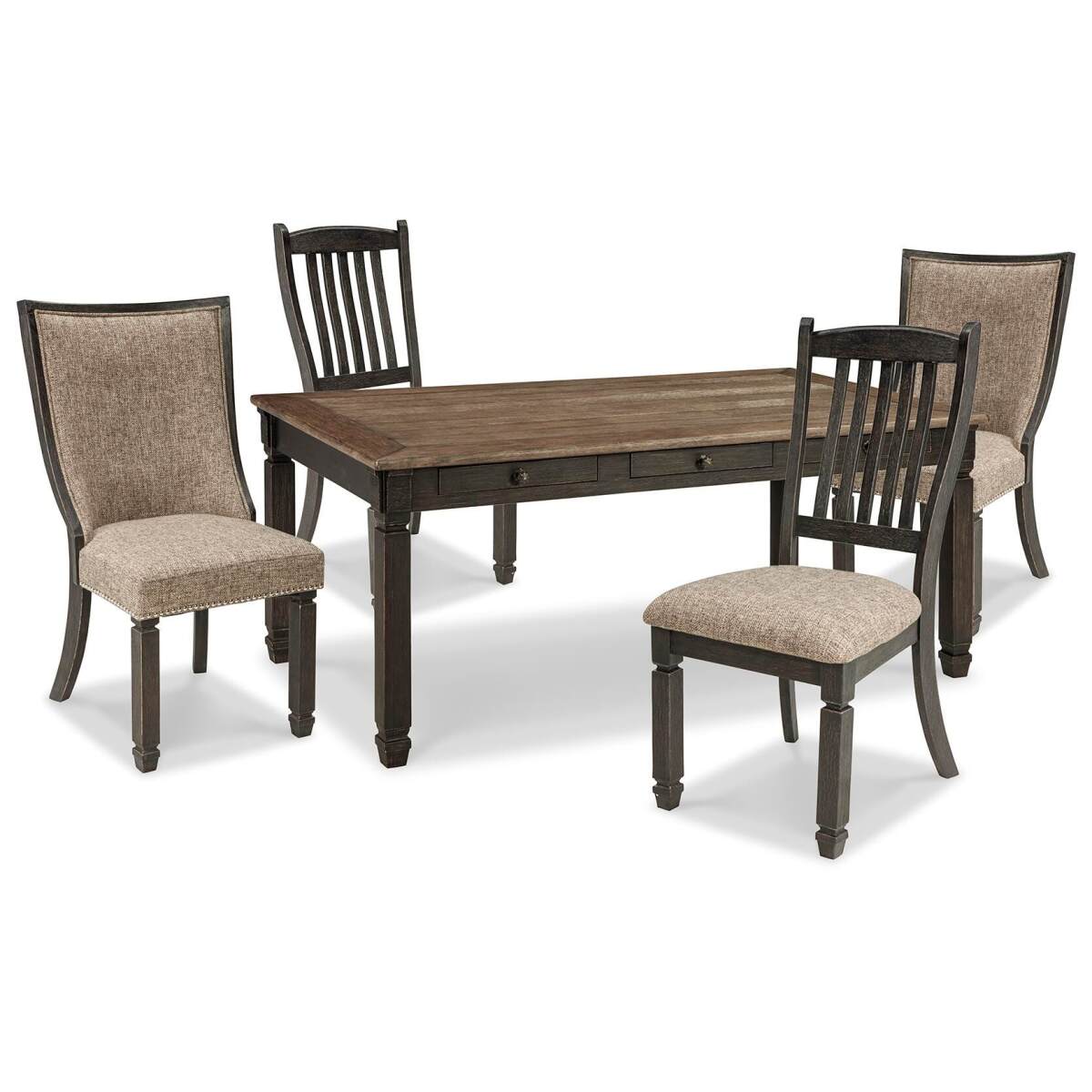 7de60cfa6f9e98b1bc88311151bf54f7 Tyler Creek Dining Table and 4 Chairs - Image 1