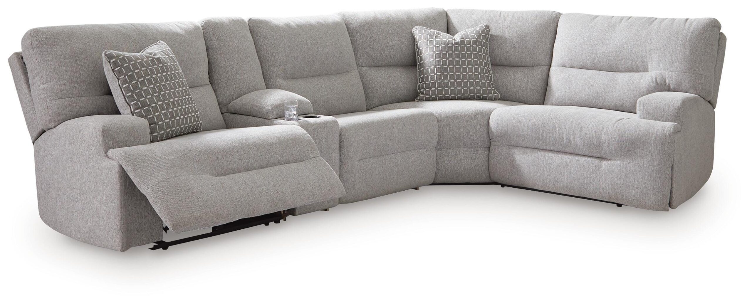 7e4a5bea5288fa716df7295f7f3a0ae2 Acklen Place 5-Piece Power Reclining Sectional with Storage Console - Image 1