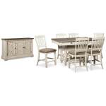Bolanburg Counter Height Dining Table and 6 Barstools with Server