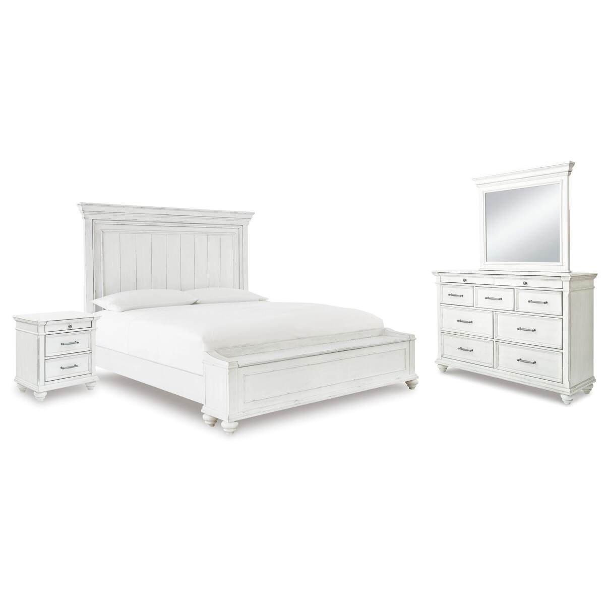 7e741e2e3e60ebd50c7009271bc255d8 Kanwyn Queen Panel Storage Bed, Dresser, Mirror and Nightstand - Image 1