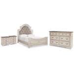 Realyn Queen Upholstered Panel Bed, Dresser and 2 Nightstands - Image 2