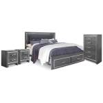 Lodanna King Storage Bed, Chest and 2 Nightstands